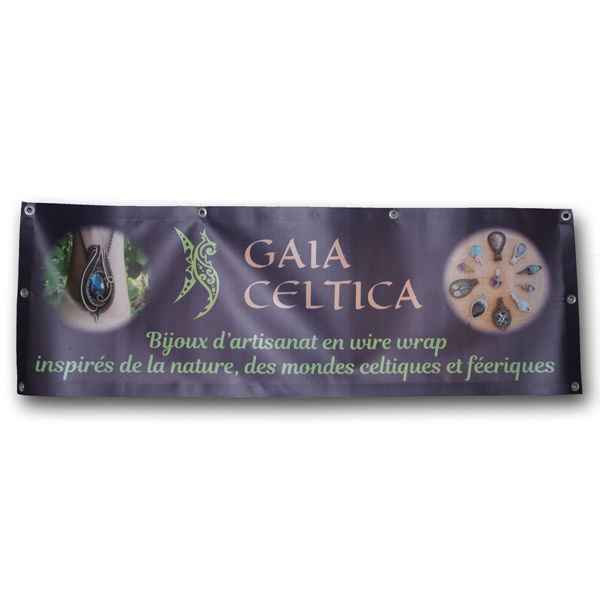 Banderole pour stand de marché pour Gaia Celtica