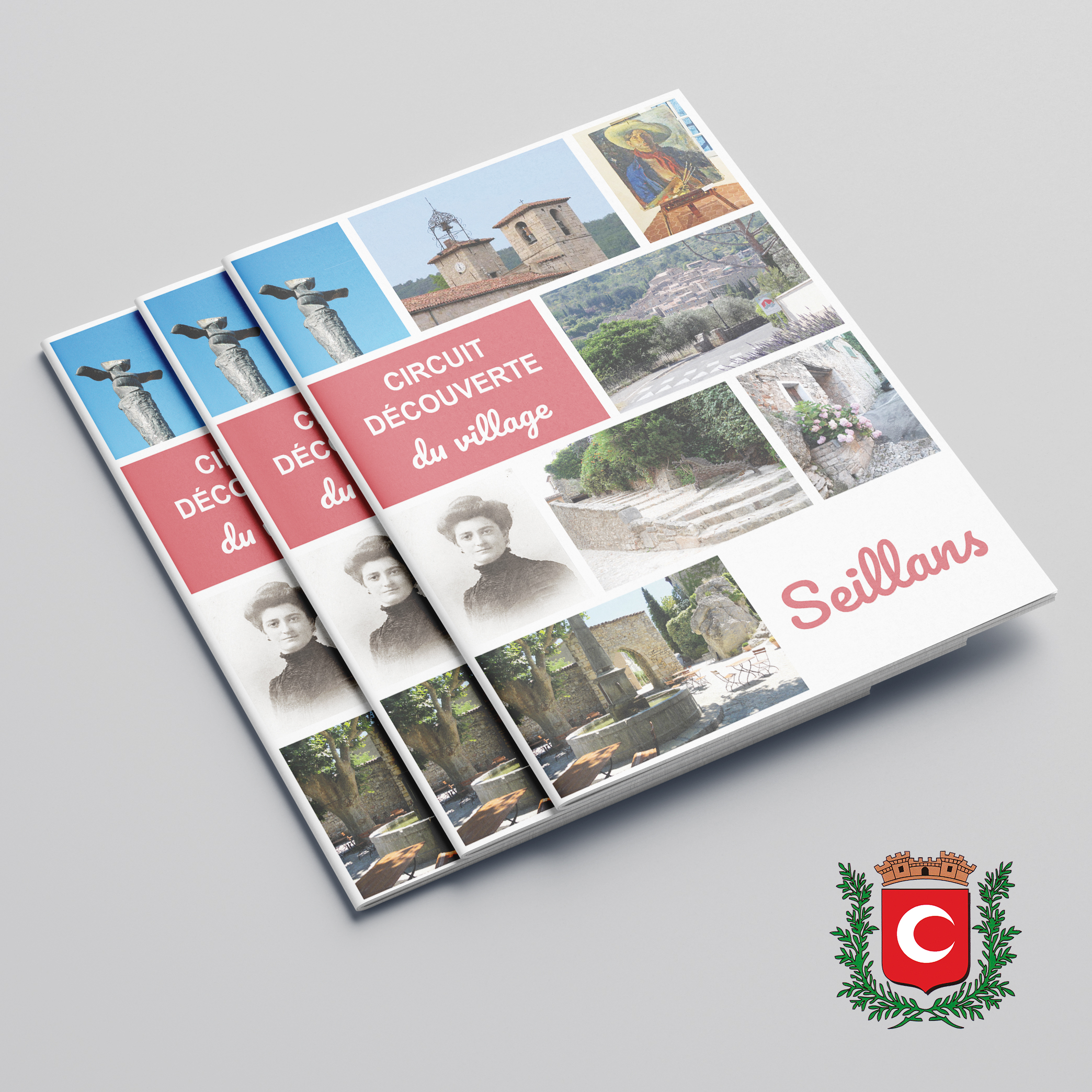 Brochure de circuit découverte du village pour la commune de Seillans