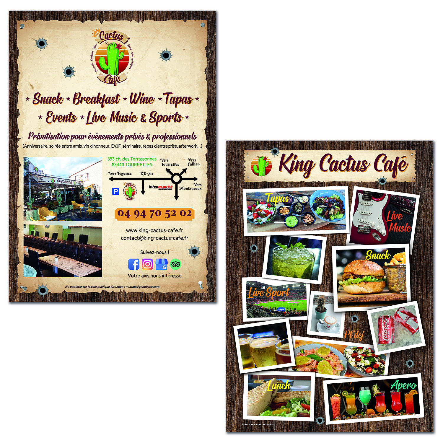 Flyer pour King Cactus Café