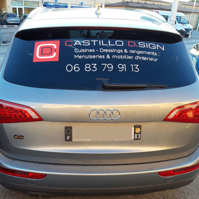 Marquage véhicule pour Castillo D.Sign