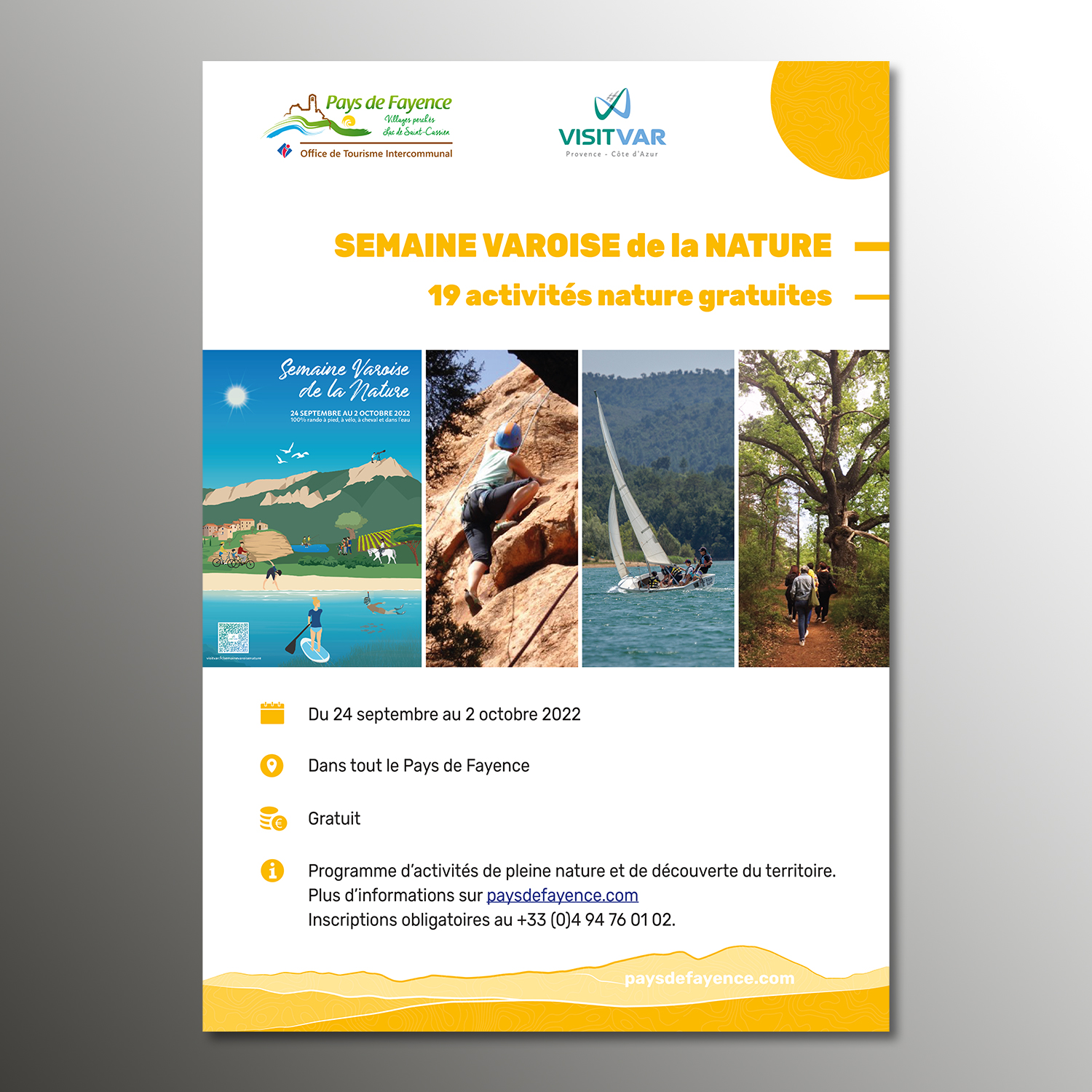 Affiche pour la Semaine Varoise de la Nature pour l'Office de Tourisme Intercommunal du Pays de Fayence