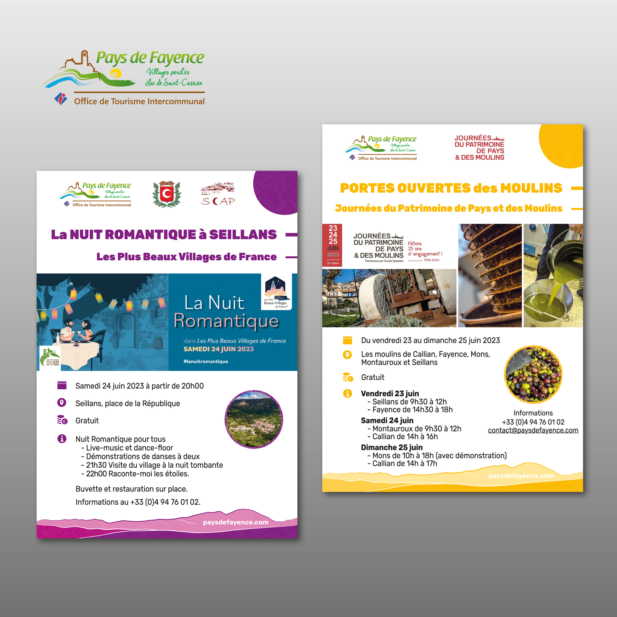 Flyer animations pour l'Office de Tourisme Intercommunal du Pays de Fayence