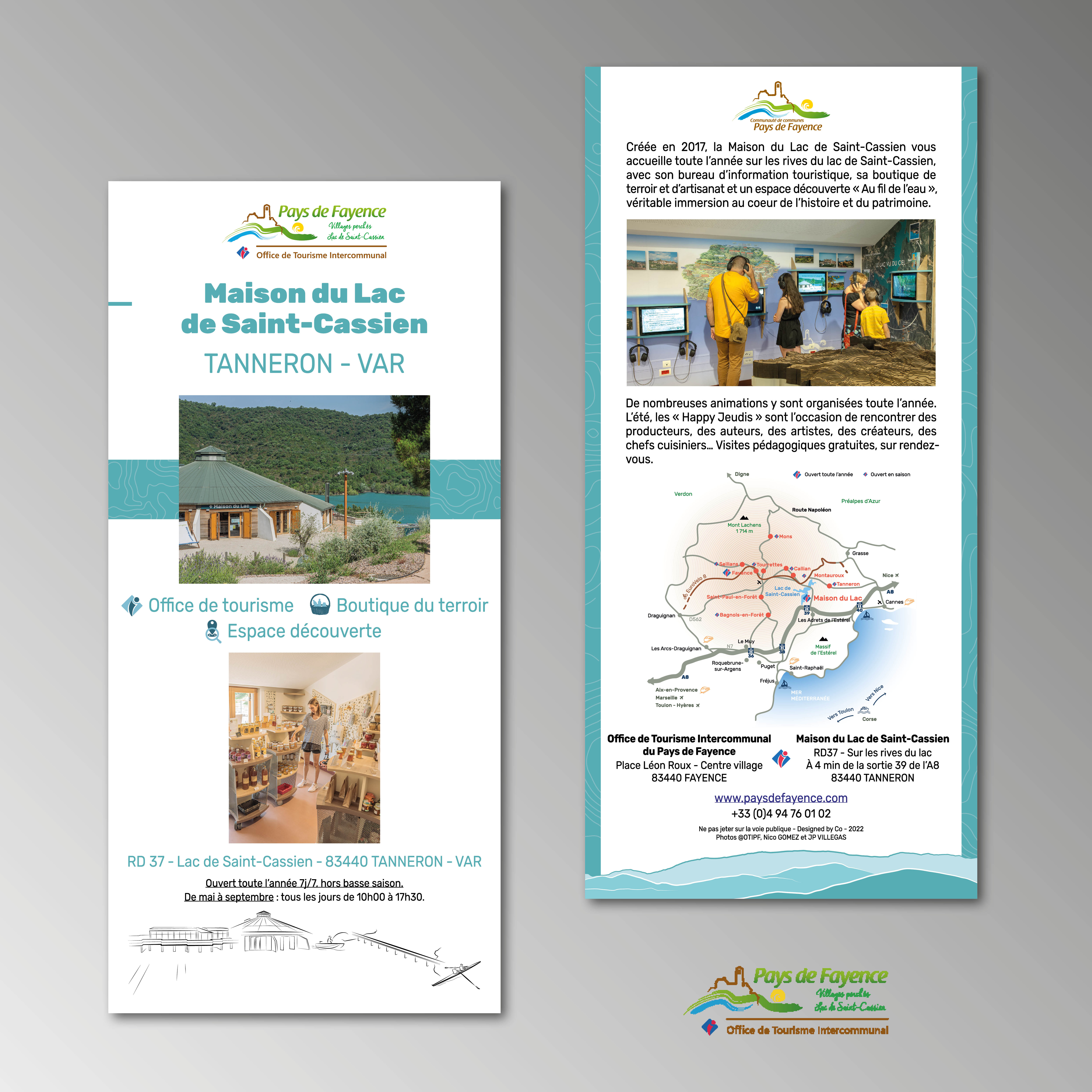 Flyer de la Maison du Lac pour l'Office de Tourisme Intercommunal du Pays de Fayence