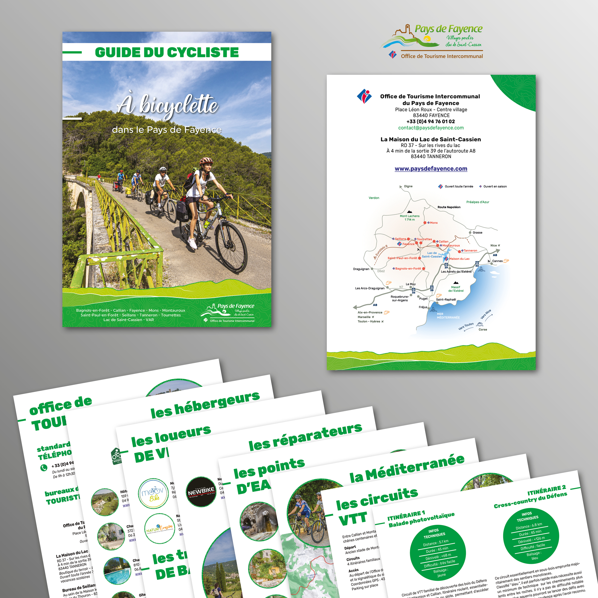 Guide cycliste pour l'Office de Tourisme Intercommunal du Pays de Fayence