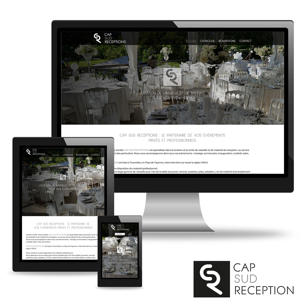 Site internet pour Cap Sud Receptions