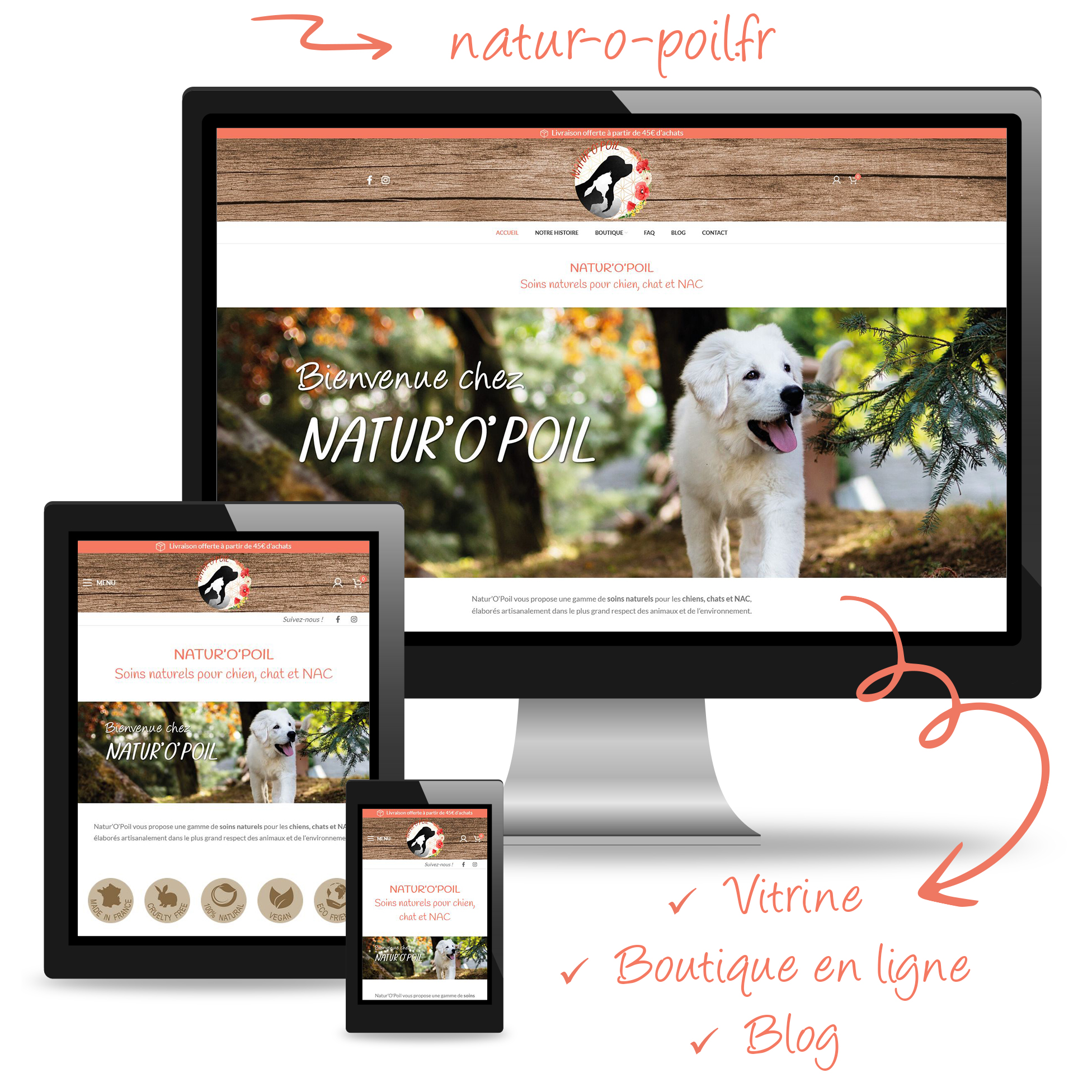 Site internet pour Natur'O'Poil